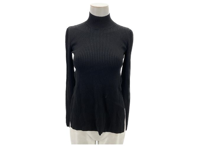 Autre Marque Top a maniche lunghe con schiena scoperta Nero