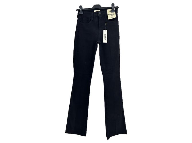 Jeans Ruth de tiro alto recto negros L'Agence