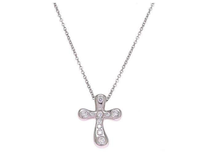 Tiffany & Co. Dots Cross Halskette
