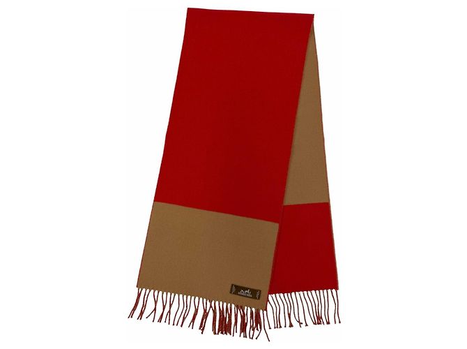 Hermès Stola bicolore in cashmere Hermes Marrone Rosso