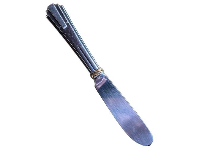 Coltello per burro Cartier Trinity in argento e oro Silver hardware Gold hardware