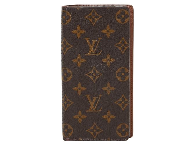 Cartera larga Louis Vuitton Monogram Brazza Castaño