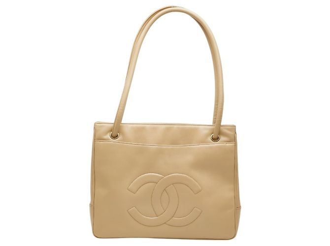 Chanel Coco Mark Tote Bag Beige