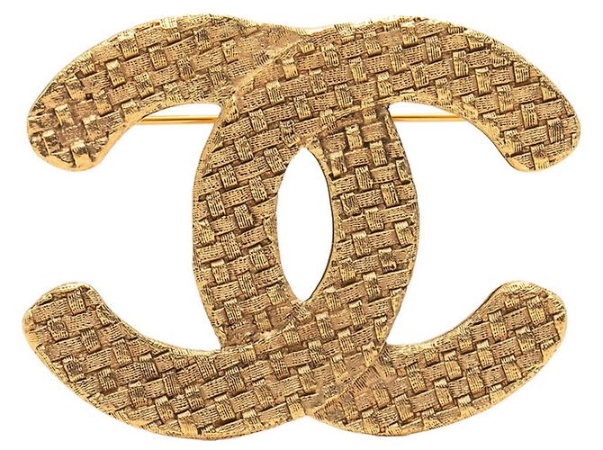 Spilla Vintage Chanel Coco Mark D'oro 