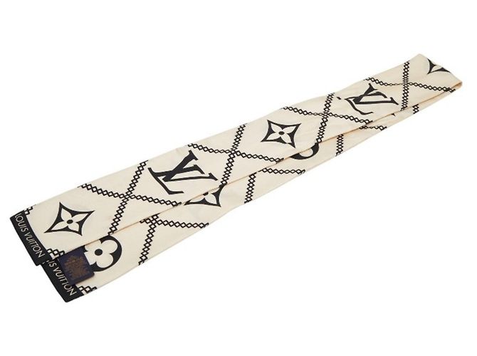 Louis Vuitton Monogram Bandeau Croision Schal Schwarz Beige