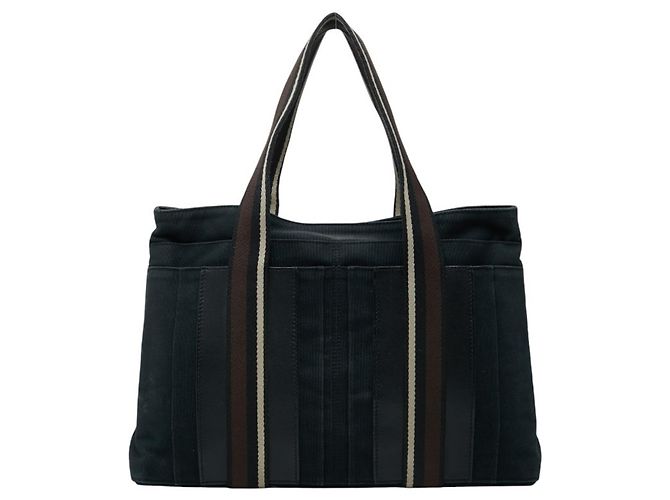 Hermès Bolsa Tote Hermes Troca Horizontal MM Marrom Preto