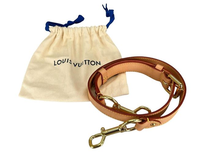 Louis Vuitton Beige Leather Shoulder Strap