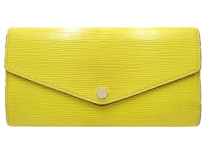 Louis Vuitton Yellow Epi Sarah Long Wallet