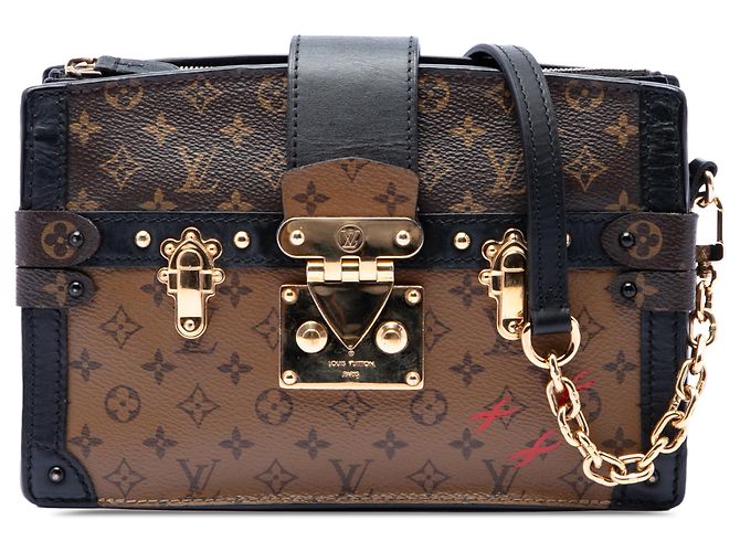 Clutch Louis Vuitton Brown Monogram Reverse Trunk Marrone