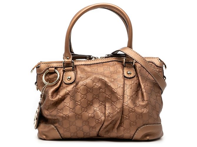 Sac à main Gucci Marron Guccissima Sukey Bronze