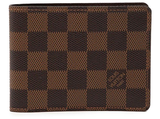 Portefeuille Slender Louis Vuitton Marron Damier Ebene
