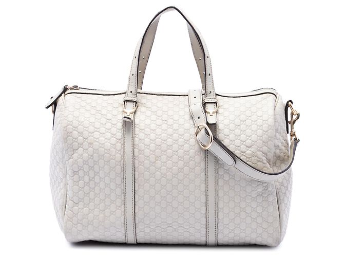 Borsa Boston Nice Microguccissima bianca Gucci Bianco Crudo