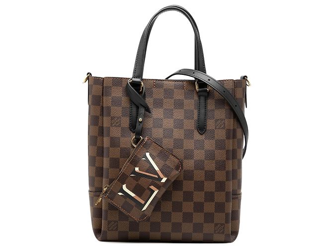 Louis Vuitton Marrone Damier Ebene Belmont PM