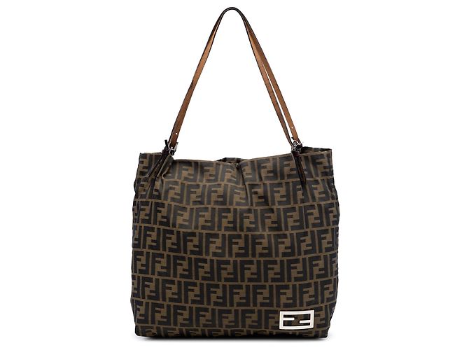 Tote em canvas Zucca marrom Fendi