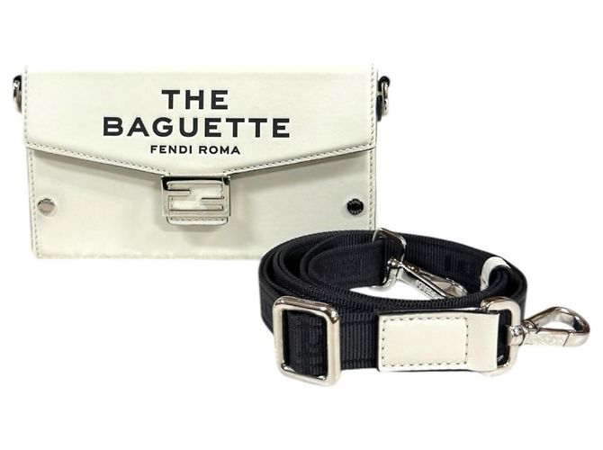 Fendi x Marc Jacobs Collaboration Baguette Phone Pouch Shoulder Bag White