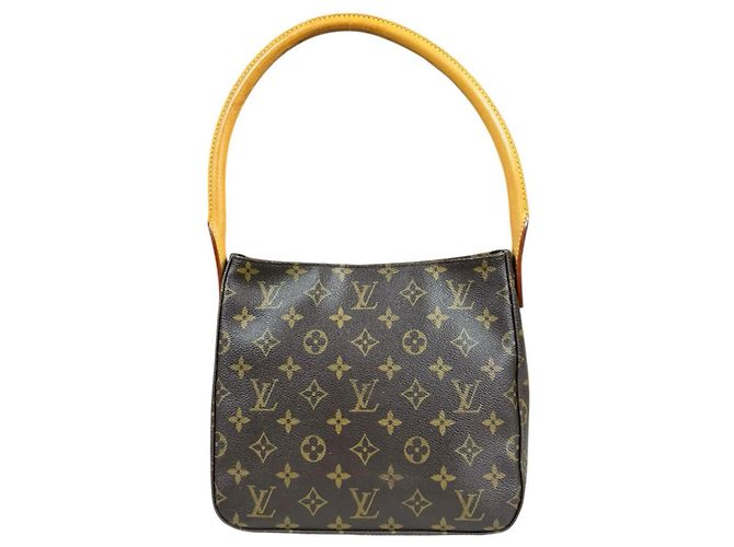Louis Vuitton Looping MM Monogram Shoulder Bag Brown
