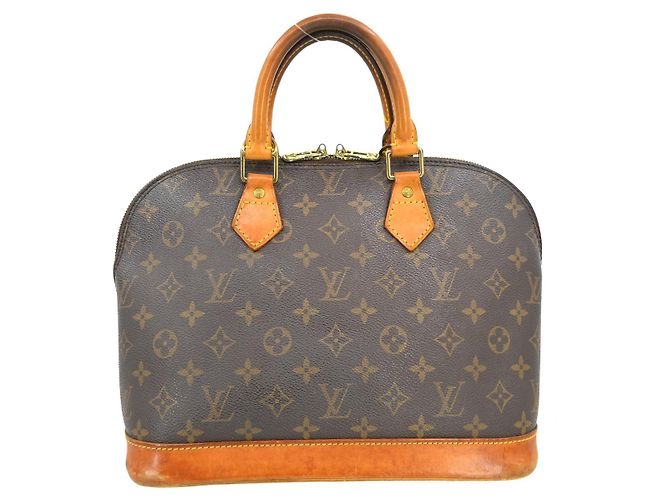 Borsa Louis Vuitton Alma Monogram Canvas PM Marrone