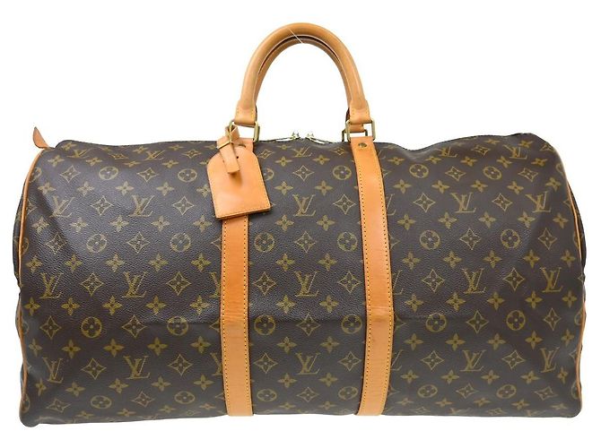Louis Vuitton Keepall Monogram Canvas 55 Marrone