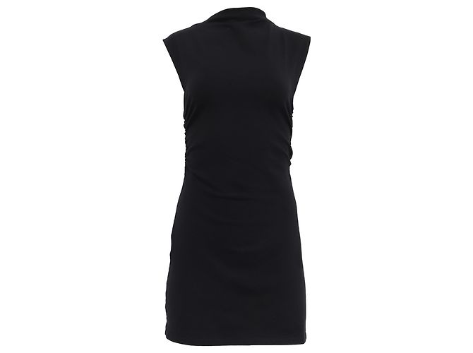 Mini abito con collo alto Reformation in cotone nero
