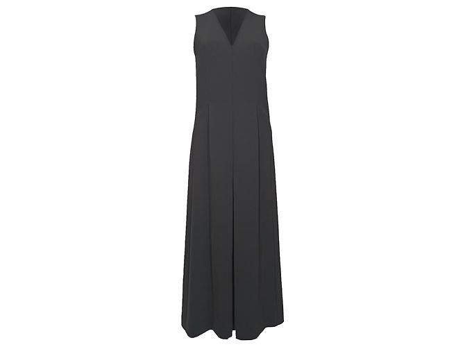 Macacão Gaucho com decote em V T by Alexander Wang em poliéster preto