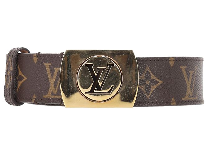Louis Vuitton Fortune Monogram Belt in Brown Coated Canvas Red