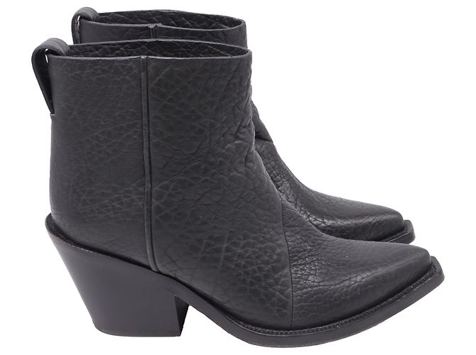 Acne Studios Donna Western Stiefeletten aus schwarzem Leder