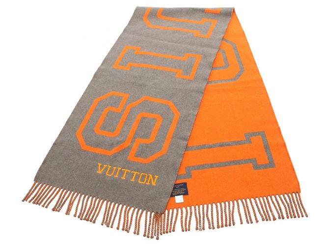Sciarpa Louis Vuitton City Fluo Marrone Arancione