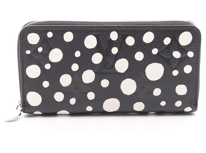 Louis Vuitton LV x YK Zippy Monogram Empreinte Wallet Black White