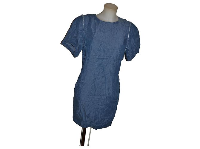 Vestido Acne Studios efeito denim em Tencel Azul