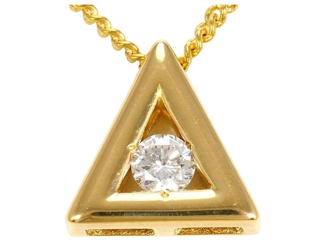 Autre Marque Collar de oro amarillo de 18K con diamante Dorado