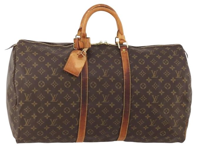LOUIS VUITTON Sac Boston Monogram Keepall 55 M41424 LV Auth 179742 Monogramme