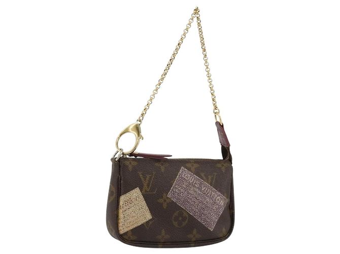 LOUIS VUITTON Monogram Trunk Mini Pochette Accessoires Pouch M63798 Auth 180704