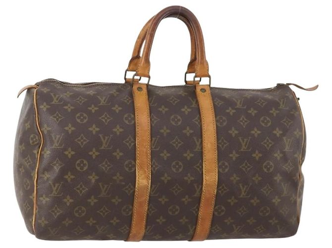 LOUIS VUITTON Bolsa Boston Monogram Keepall 45 M41428 LV Auth 179408 Monograma