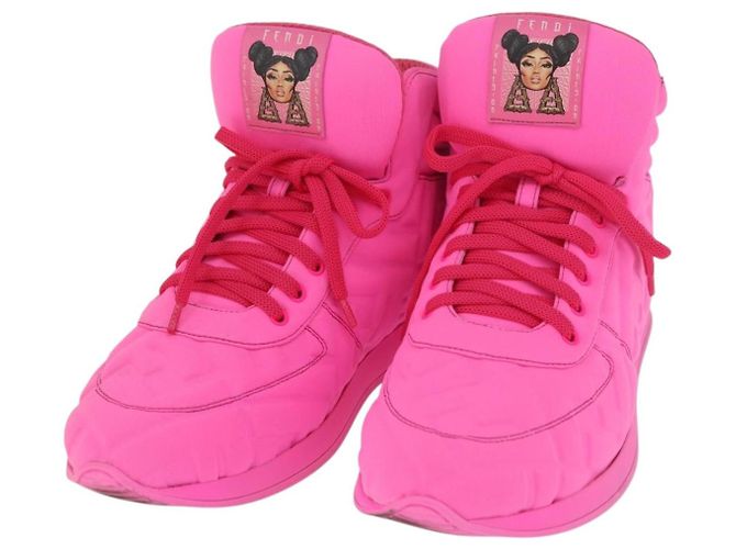 FENDI Zucca Canvas Sneaker 39 Pink Authentisch 181201A