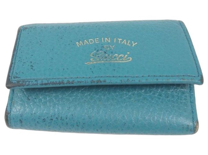 Gucci Leather Key Holder Blue