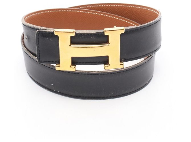 Hermès Hermes Constance H-Belt Brown Black