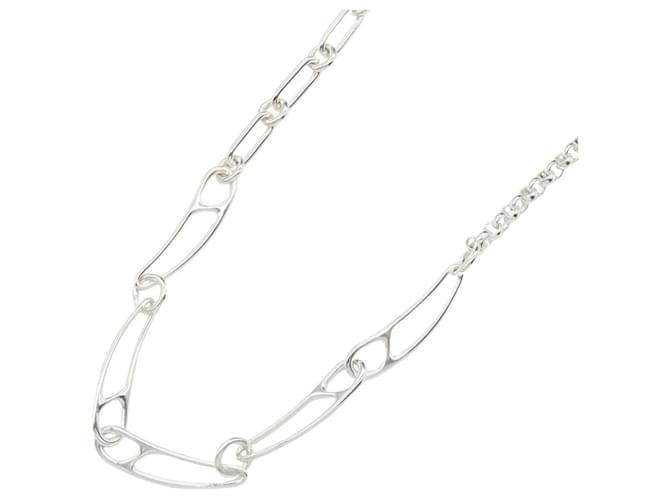 Hermès Collier Chaine d'Ancre Punk Hermes Argenté 