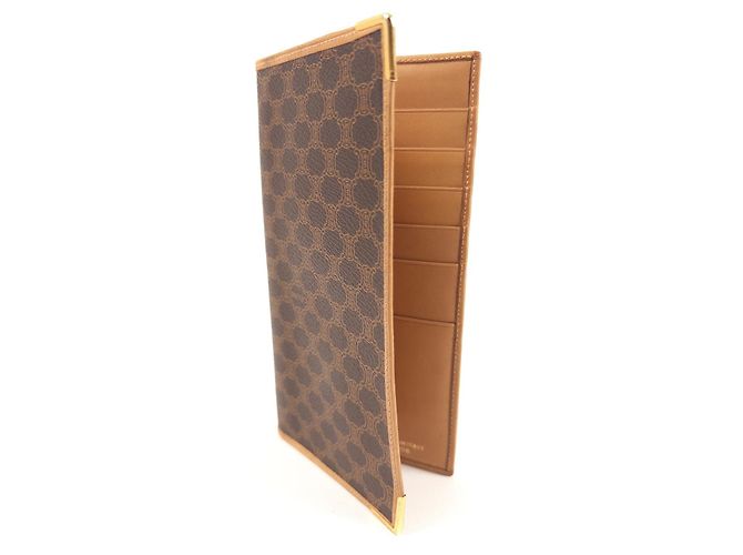 Céline Celine Monogram Triomphe Bi-Fold Wallet Brown 