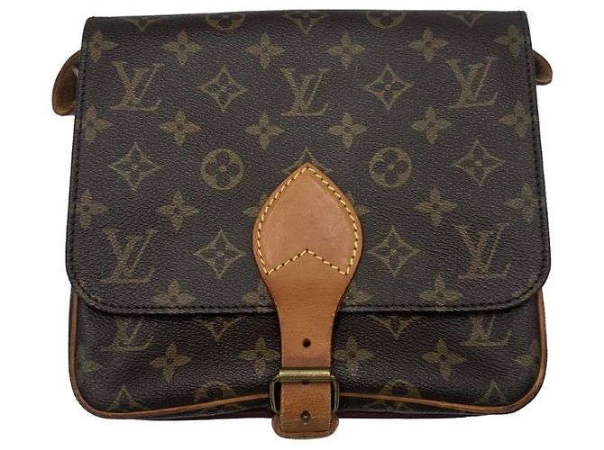 Sac à main Louis Vuitton Cartouchiere Monogram Canvas MM Marron