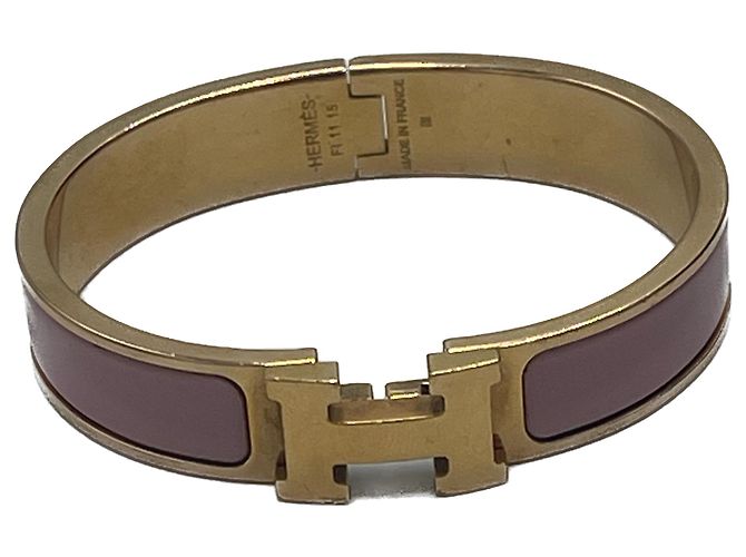 Hermès Bracelet Hermes Clic H en émail Extra Wide Blanc