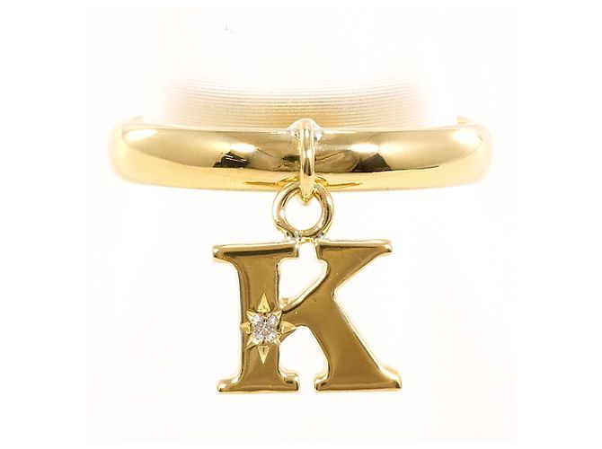 Autre Marque 18K Gelbgold-Ring mit Diamant Golden