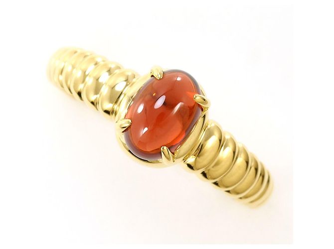 Autre Marque 18K Gelbgold-Ring mit Granat Golden