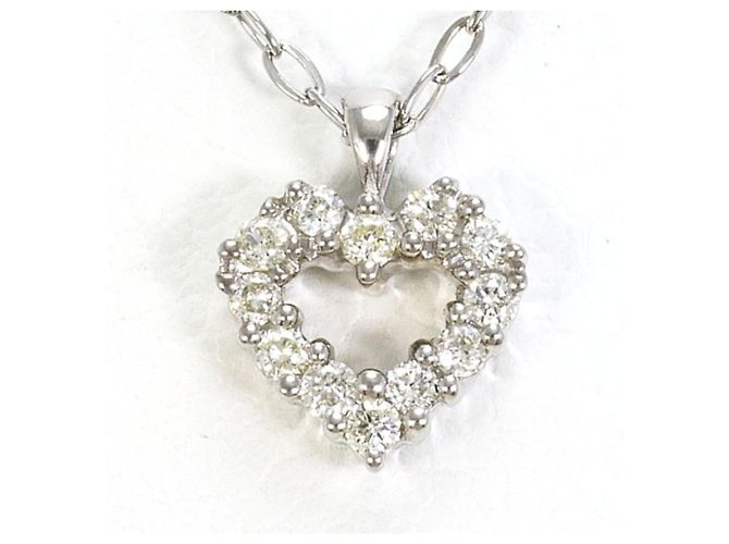 Autre Marque Collar de oro blanco 18K con diamantes 4°C Dorado