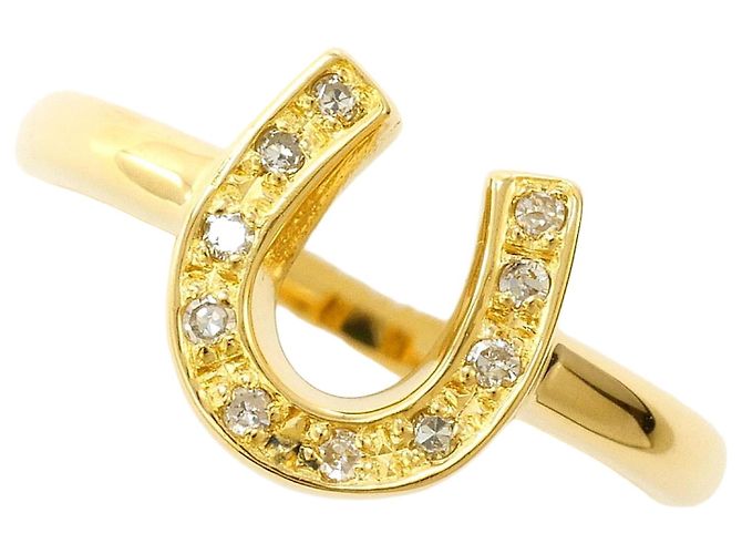Autre Marque 18K Gelbgold-Ring mit Diamant Golden