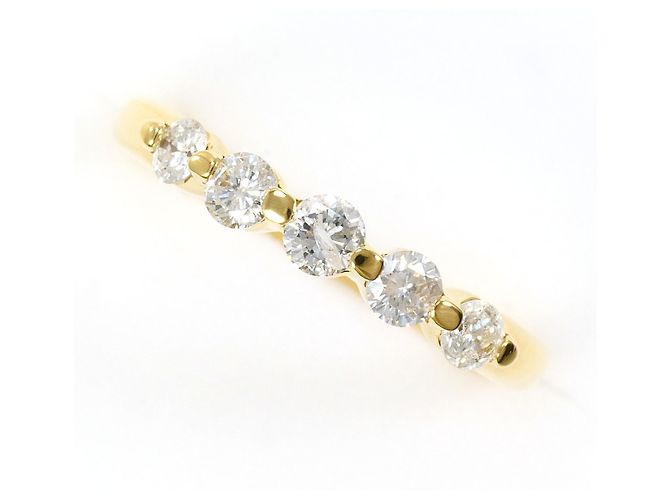 Autre Marque 18K Gelbgold-Ring mit Diamant Golden