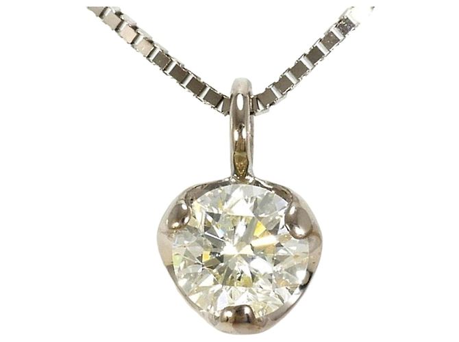 Autre Marque 18K Weißgold-Diamant-Halskette Golden