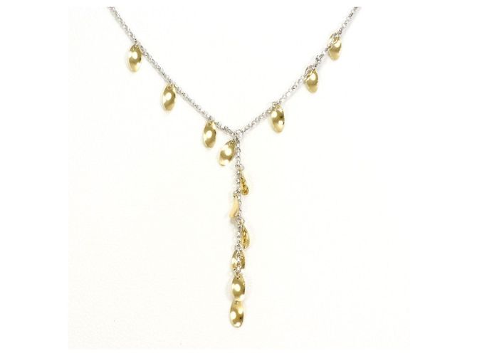 Autre Marque Collar de oro 18K blanco y amarillo Dorado