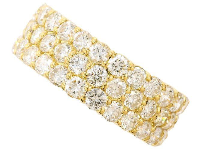 Autre Marque 18K Gelbgold-Ring mit Diamanten Golden