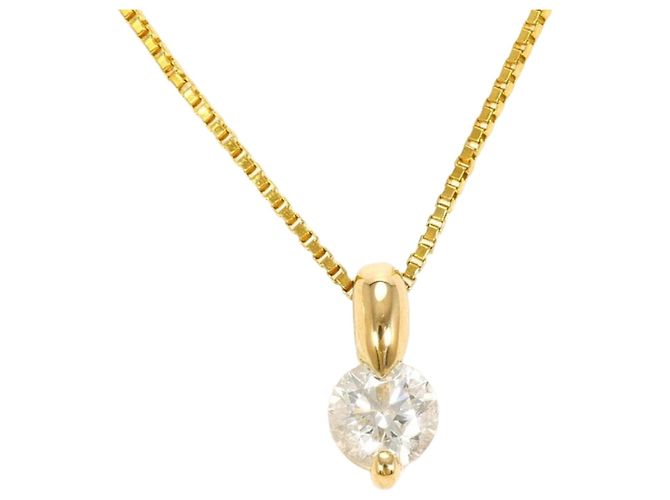 Autre Marque Collar de oro amarillo de 18K con diamante Dorado