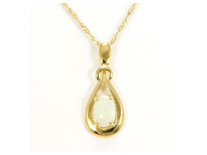 Autre Marque 18K Gelbgold-Halskette mit Opal Golden
